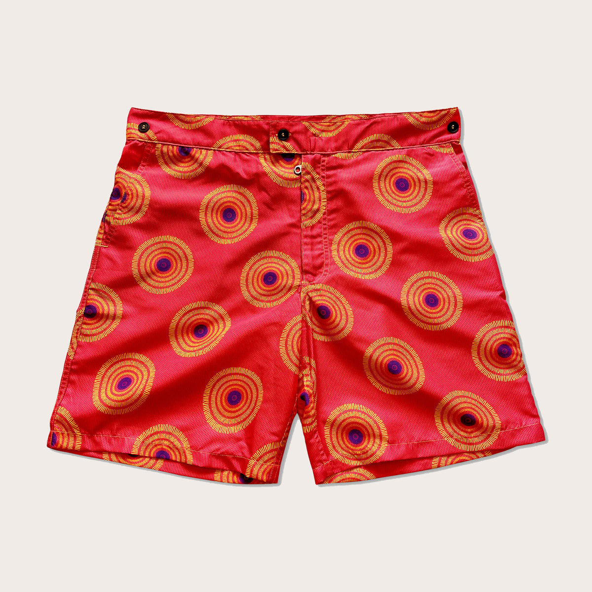 Patrice 9" Designer Swim Shorts Shwe Shwe Fuschia Okun Africa